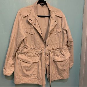 Simply Vera Wang Minimalist Winter Khaki Long Sleeve Snap Closure Jacket, Sz.2XL